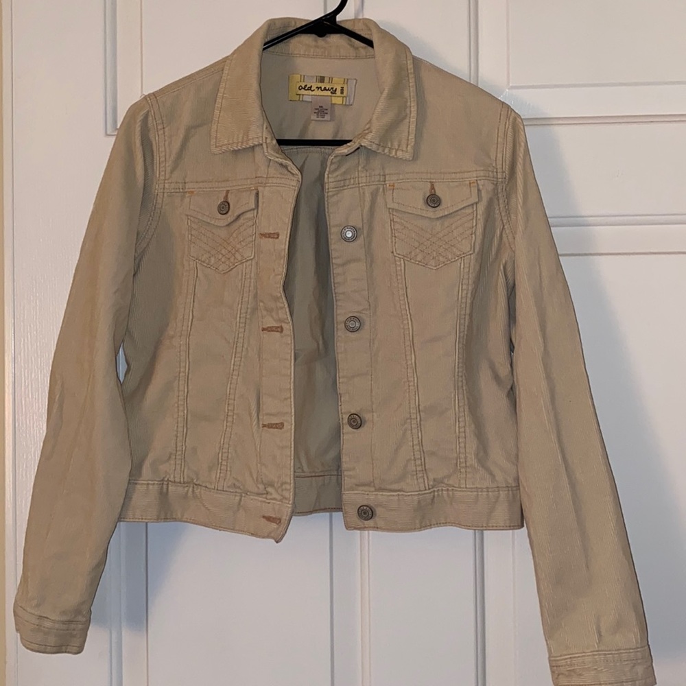 Old Navy tan corduroy jacket XXL girls